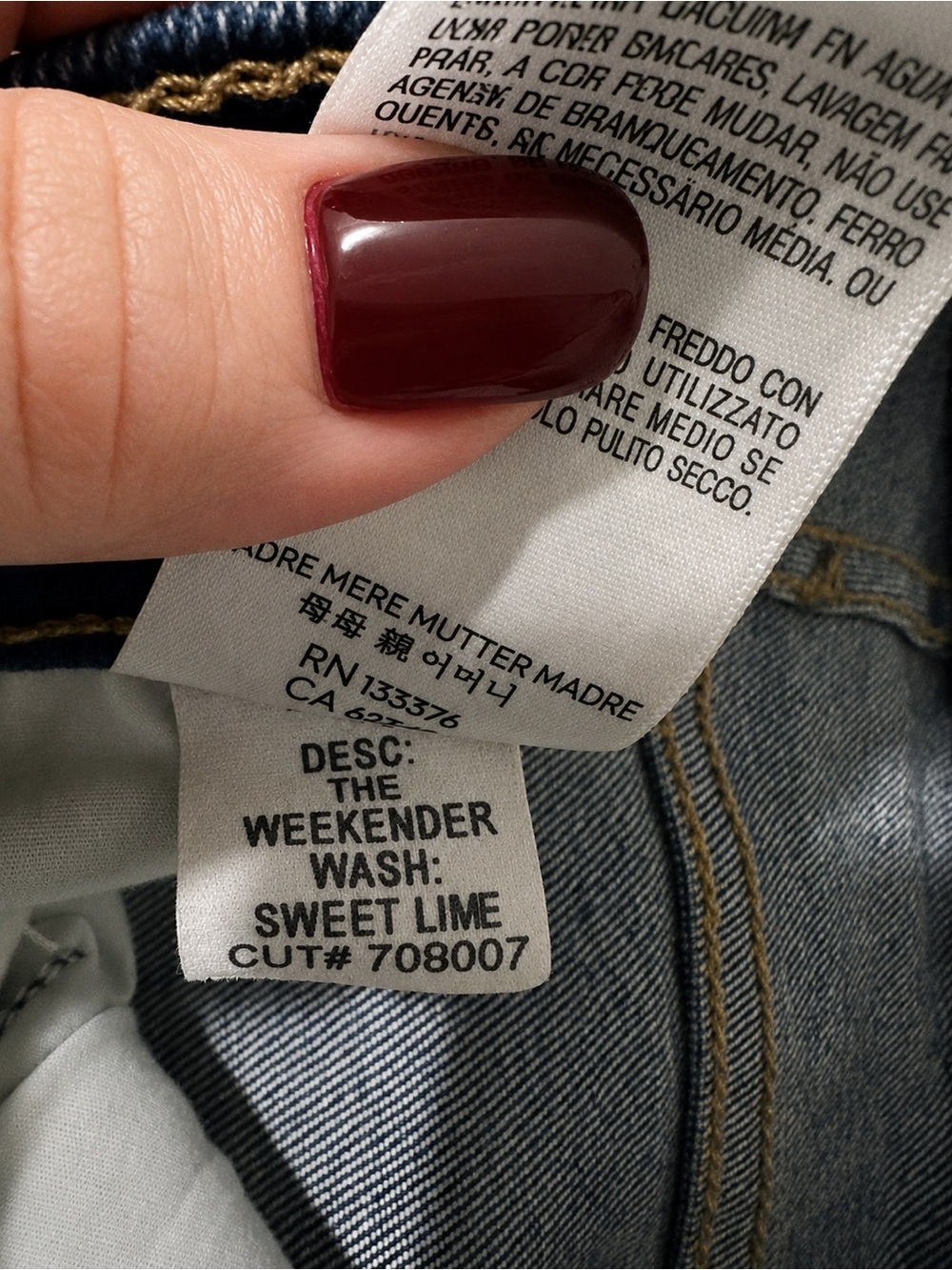 NWOT- MOTHER The Weekender Bootcut Jeans Sweet Lime Wash Mid Rise Size 24 - Picture 4 of 5